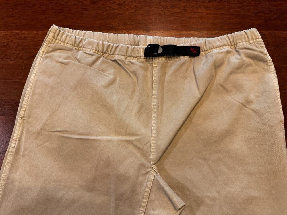 XL Vintage Gramicci USA Original Freedom baggy Climbing Pants Belted Tan Cotton